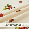 image:imageDriftAway Decorative Table Cloth Christmas Ribbon Rectangle Table Cloth Linen Christmas Print Dining Table Cover for 6 Foot Rectangle Tables Xmas Ribbon Table Cloth for Thanksgiving Christmas 54 x 84