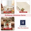 image:imageDriftAway Decorative Table Cloth Christmas Ribbon Rectangle Table Cloth Linen Christmas Print Dining Table Cover for 6 Foot Rectangle Tables Xmas Ribbon Table Cloth for Thanksgiving Christmas 54 x 84