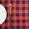 image:imageDriftAway Decorative Table Cloth Christmas Table Cloth Rectangle Red Buffalo Plaid with Snowflake Dining Table Cover for 6 Foot Rectangle Tables Thanksgiving Christmas tablecloths 54 x 84 Inch