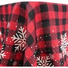 image:imageDriftAway Decorative Table Cloth Christmas Table Cloth Rectangle Red Buffalo Plaid with Snowflake Dining Table Cover for 6 Foot Rectangle Tables Thanksgiving Christmas tablecloths 54 x 84 Inch