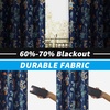 image:imageDriftAway Floral Curtains for Bedroom 84 inches Long Living Room Watercolor Lined Blackout Drapes Thermal Insulated Grommet for Kitchen Window 2 PanelsSylvianavy