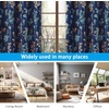 image:imageDriftAway Floral Curtains for Bedroom 84 inches Long Living Room Watercolor Lined Blackout Drapes Thermal Insulated Grommet for Kitchen Window 2 PanelsSylvianavy