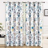 image:imageDriftAway Floral Curtains for Bedroom 84 inches Long Living Room Watercolor Lined Blackout Drapes Thermal Insulated Grommet for Kitchen Window 2 PanelsSylviayellow Blue