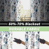 image:imageDriftAway Floral Curtains for Bedroom 84 inches Long Living Room Watercolor Lined Blackout Drapes Thermal Insulated Grommet for Kitchen Window 2 PanelsSylviayellow Blue