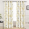 image:imageDriftAway Floral Curtains for Bedroom 84 inches Long Living Room Watercolor Lined Blackout Drapes Thermal Insulated Grommet for Kitchen Window 2 PanelsFloralyellow
