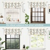 image:imageDriftAway Isabella Faux Silk Embroidered Kitchen Swag Valance Embroidered Crafted Flower Single 60 Inch by 18 Inch Plus 15 Inch Header Ivory Blue