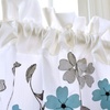 image:imageDriftAway Isabella Faux Silk Embroidered Kitchen Swag Valance Embroidered Crafted Flower Single 60 Inch by 18 Inch Plus 15 Inch Header Ivory Blue