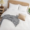 image:imageDriftAway Linen Duvet Cover Set for King Size Prewashed 100 Percent Flax Linen Duvet Cover for Hot Sleepers Moisture Wicking Breathable Duvet Cover with Pillow Shams Bedding Collection Soft White