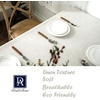 image:imageDriftAway Pom Pom Tassel Rectangle Linen Textured Decorative Table Cloth for Indoor Outdoor Dining Buffet Table Parities Dinner 55 Inch 84 Inch Light Linen