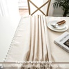 image:imageDriftAway Pom Pom Tassel Rectangle Linen Textured Decorative Table Cloth for Indoor Outdoor Dining Buffet Table Parities Dinner 55 Inch by 84 Inch Beige