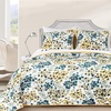 image:imageDriftAway 7 Piece Bed in a Bag Oliver Quilt Set All Season Light Weight Soft Prewashed Bedding Set Yellow Green Queen