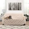 image:imageDriftAway Anson Water Resistant Quilted Furniture Protector Cover Couch Slipcover Perfect for Dogs Kids Pets Loveseat Beige