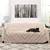 image:imageDriftAway Anson Water Resistant Quilted Furniture Protector Cover Couch Slipcover Perfect for Dogs Kids Pets Soft Sofa Beige