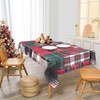 image:imageDriftAway Decorative Table Cloth Christmas Red Plaid Table Cloth for Rectangle Tables Checkered Tartan Christmas Print Dining Table Cover for 6 Foot Tables Thanksgiving tablecloths 54 x 84 Inch