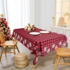 image:imageDriftAway Decorative Table Cloth Christmas Table Cloth Rectangle Red Buffalo Plaid with Snowflake Dining Table Cover for 6 Foot Rectangle Tables Thanksgiving Christmas tablecloths 54 x 84 Inch