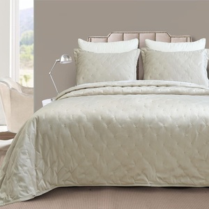 image:imageDriftAway 3 Piece Velvet Quilt Set Bedspreads Coverlets Cover Prewashed Full Queen Size Queen Ivory