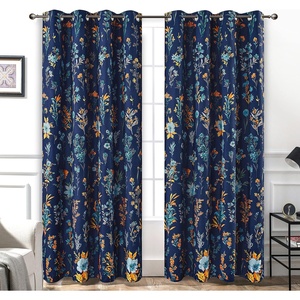 image:imageDriftAway Floral Curtains for Bedroom 84 inches Long Living Room Watercolor Lined Blackout Drapes Thermal Insulated Grommet for Kitchen Window 2 PanelsSylvianavy