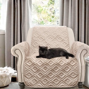 image:imageDriftAway Marley 100 Percent Waterproof Furniture Protector Quilted Cover Couch Cushion Slipcover Perfect for Kids Pet Cat Dog Machine Washable Sofa Beige