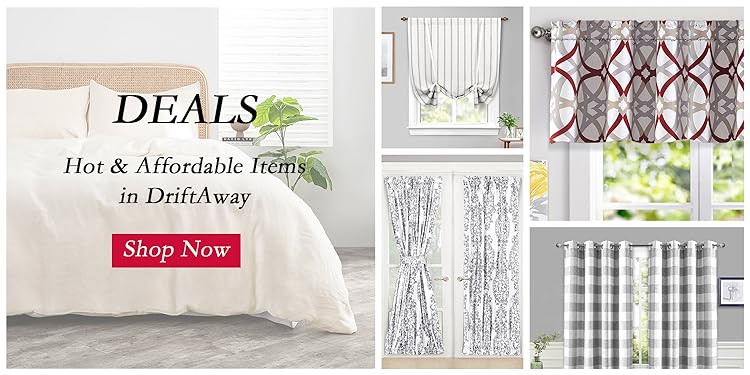 DriftAway | Curtains, Blackout Drapes, Valances, Tie Up Shades, Kitchen Curtains & Area Rugs
