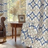 image:imageDriftAway Alexander Blackout Curtains for Living Room Linen Blend Pattern Match Thermal Insulated Room Darkening Geo Moroccan Mid Century Back Tab Bedroom Drapes 2 Panels 52 x 84 Inch Linen NavyB Linen Navy Gray