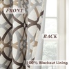 image:imageDriftAway Alexander Blackout Curtains for Living Room Linen Blend Pattern Match Thermal Insulated Room Darkening Geo Moroccan Mid Century Back Tab Bedroom Drapes 2 Panels 52 x 84 Inch Linen NavyG Linen Brown