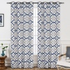 image:imageDriftAway Alexander Blackout Curtains for Living Room Linen Blend Pattern Match Thermal Insulated Room Darkening Geo Moroccan Mid Century Back Tab Bedroom Drapes 2 Panels 52 x 84 Inch Linen NavyG Navy Gray