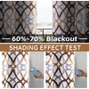 image:imageDriftAway Alexander Blackout Curtains for Living Room Linen Blend Pattern Match Thermal Insulated Room Darkening Geo Moroccan Mid Century Back Tab Bedroom Drapes 2 Panels 52 x 84 Inch Linen NavyG Brown