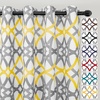 image:imageDriftAway Alexander Blackout Curtains for Living Room Linen Blend Pattern Match Thermal Insulated Room Darkening Geo Moroccan Mid Century Back Tab Bedroom Drapes 2 Panels 52 x 84 Inch Linen NavyG Yellow Gray