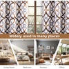 image:imageDriftAway Alexander Blackout Curtains for Living Room Linen Blend Pattern Match Thermal Insulated Room Darkening Geo Moroccan Mid Century Back Tab Bedroom Drapes 2 Panels 52 x 84 Inch Linen NavyG Brown