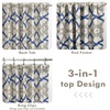 image:imageDriftAway Alexander Blackout Curtains for Living Room Linen Blend Pattern Match Thermal Insulated Room Darkening Geo Moroccan Mid Century Back Tab Bedroom Drapes 2 Panels 52 x 84 Inch Linen NavyB Linen Navy Gray