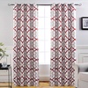 image:imageDriftAway Alexander Blackout Curtains for Living Room Linen Blend Pattern Match Thermal Insulated Room Darkening Geo Moroccan Mid Century Back Tab Bedroom Drapes 2 Panels 52 x 84 Inch Linen NavyG Red Gray