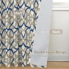 image:imageDriftAway Alexander Blackout Curtains for Living Room Linen Blend Pattern Match Thermal Insulated Room Darkening Geo Moroccan Mid Century Back Tab Bedroom Drapes 2 Panels 52 x 84 Inch Linen NavyB Linen Navy Gray