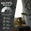 image:imageDriftAway Alexander Blackout Curtains for Living Room Linen Blend Pattern Match Thermal Insulated Room Darkening Geo Moroccan Mid Century Back Tab Bedroom Drapes 2 Panels 52 x 84 Inch Linen NavyG Loden Green