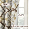 image:imageDriftAway Alexander Blackout Curtains for Living Room Linen Blend Pattern Match Thermal Insulated Room Darkening Geo Moroccan Mid Century Back Tab Bedroom Drapes 2 Panels 52 x 84 Inch Linen NavyG Linen Brown