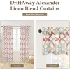image:imageDriftAway Alexander Blackout Curtains for Living Room Linen Blend Pattern Match Thermal Insulated Room Darkening Geo Moroccan Mid Century Back Tab Bedroom Drapes 2 Panels 52 x 84 Inch Linen NavyLinen Red Gray