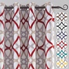 image:imageDriftAway Alexander Blackout Curtains for Living Room Linen Blend Pattern Match Thermal Insulated Room Darkening Geo Moroccan Mid Century Back Tab Bedroom Drapes 2 Panels 52 x 84 Inch Linen NavyG Red Gray