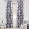 image:imageDriftAway Alexander Blackout Curtains for Living Room Linen Blend Pattern Match Thermal Insulated Room Darkening Geo Moroccan Mid Century Back Tab Bedroom Drapes 2 Panels 52 x 84 Inch Linen NavyG Navy Gray