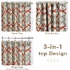 image:imageDriftAway Alexander Blackout Curtains for Living Room Linen Blend Pattern Match Thermal Insulated Room Darkening Geo Moroccan Mid Century Back Tab Bedroom Drapes 2 Panels 52 x 84 Inch Linen NavyB Linen Red Gray