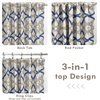 image:imageDriftAway Alexander Blackout Curtains for Living Room Linen Blend Pattern Match Thermal Insulated Room Darkening Geo Moroccan Mid Century Back Tab Bedroom Drapes 2 Panels 52 x 84 Inch Linen NavyB Linen Navy Gray