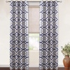 image:imageDriftAway Alexander Blackout Curtains for Living Room Linen Blend Pattern Match Thermal Insulated Room Darkening Geo Moroccan Mid Century Back Tab Bedroom Drapes 2 Panels 52 x 84 Inch Linen NavyG Navy Gray