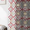 image:imageDriftAway Alexander Blackout Curtains for Living Room Linen Blend Pattern Match Thermal Insulated Room Darkening Geo Moroccan Mid Century Back Tab Bedroom Drapes 2 Panels 52 x 84 Inch Linen NavyLinen Red Gray