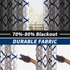 image:imageDriftAway Alexander Blackout Curtains for Living Room Linen Blend Pattern Match Thermal Insulated Room Darkening Geo Moroccan Mid Century Back Tab Bedroom Drapes 2 Panels 52 x 84 Inch Linen NavyG Navy Gray