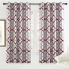image:imageDriftAway Alexander Blackout Curtains for Living Room Linen Blend Pattern Match Thermal Insulated Room Darkening Geo Moroccan Mid Century Back Tab Bedroom Drapes 2 Panels 52 x 84 Inch Linen NavyG Red Gray