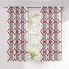 image:imageDriftAway Alexander Blackout Curtains for Living Room Linen Blend Pattern Match Thermal Insulated Room Darkening Geo Moroccan Mid Century Back Tab Bedroom Drapes 2 Panels 52 x 84 Inch Linen NavyG Red Gray
