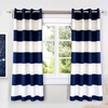 image:imageDriftAway Black Striped Room Darkening Curtains Horizontal Stripe Classic Grommet Drapes for Bedroom Living Room Kitchen Thermal Insulated Window Panels for Holidays DailyNavy and White