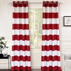 image:imageDriftAway Black Striped Room Darkening Curtains Horizontal Stripe Classic Grommet Drapes for Bedroom Living Room Kitchen Thermal Insulated Window Panels for Holidays DailyRed and White