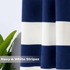 image:imageDriftAway Black Striped Room Darkening Curtains Horizontal Stripe Classic Grommet Drapes for Bedroom Living Room Kitchen Thermal Insulated Window Panels for Holidays DailyNavy and White