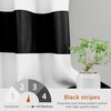 image:imageDriftAway Black Striped Room Darkening Curtains Horizontal Stripe Classic Grommet Drapes for Bedroom Living Room Kitchen Thermal Insulated Window Panels for Holidays DailyBlack and White