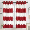 image:imageDriftAway Black Striped Room Darkening Curtains Horizontal Stripe Classic Grommet Drapes for Bedroom Living Room Kitchen Thermal Insulated Window Panels for Holidays DailyRed and White