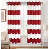 image:imageDriftAway Black Striped Room Darkening Curtains Horizontal Stripe Classic Grommet Drapes for Bedroom Living Room Kitchen Thermal Insulated Window Panels for Holidays DailyRed and White